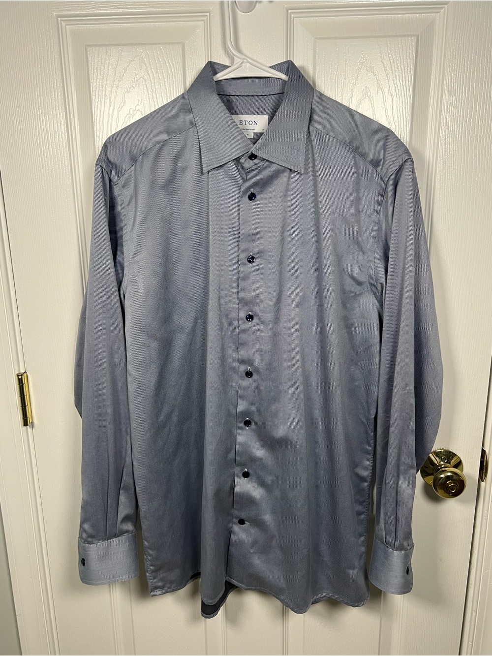 Eton Men's Dress Shirt in Slate Gray-Blue